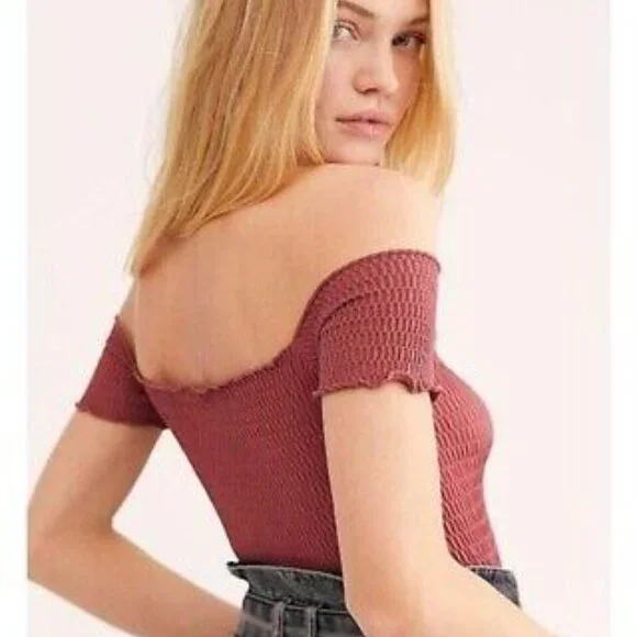 Free People Moulin Ruched Cami Top in Mouve Size M-L - Picture 6 of 6